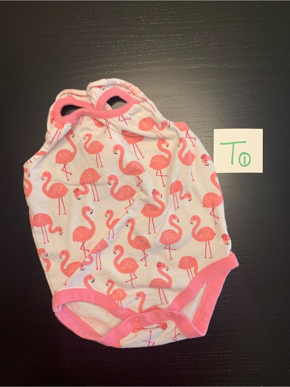 ⭐️2/$5.00⭐️ Gymboree 3-6m Flamingo Tank Style Onesie